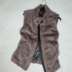 Sanctuary Faux Fur Taupe Vest